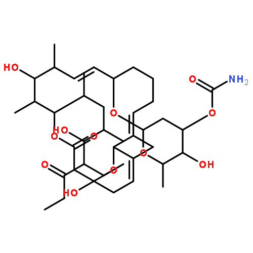 5-(5-ethyl-4-hydroxy-1,3-dimethyl-6-oxooctyl)-1,7-dihydroxy-6,8,16,18-tetramethyl-3-oxo-4,21-dioxabicyclo[15.3.1]henicosa-9,15,18-trien-11-yl 3-O-carbamoyl-2,6-dideoxyhexopyranoside