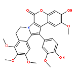 14-(4-hydroxy-3-methoxyphenyl)-3-hydroxy-2,10,11,12-tetramethoxy-8,9-dihydro-6H-chromeno[4',3':4,5]pyrrolo[2,1-a]isoquinolin-6-one