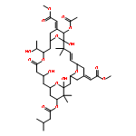 Butanoic acid,3-methyl-,(1S,3S,5Z,7R,8E,11S,12S,13E,15S,17R,21R,23R,25S)-12-(acetyloxy)-1,11,21-trihydroxy-17-[(1R)-1-hydroxyethyl]-5,13-bis(2-methoxy-2-oxoethylidene)-10,10,26,26-tetramethyl-19-oxo-18,27,28,29-tetraoxatetracyclo[21.3.1.13,7.111,15]nonacos-8-en-25-ylester