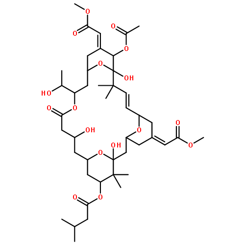 Butanoic acid,3-methyl-,(1S,3S,5Z,7R,8E,11S,12S,13E,15S,17R,21R,23R,25S)-12-(acetyloxy)-1,11,21-trihydroxy-17-[(1R)-1-hydroxyethyl]-5,13-bis(2-methoxy-2-oxoethylidene)-10,10,26,26-tetramethyl-19-oxo-18,27,28,29-tetraoxatetracyclo[21.3.1.13,7.111,15]nonacos-8-en-25-ylester