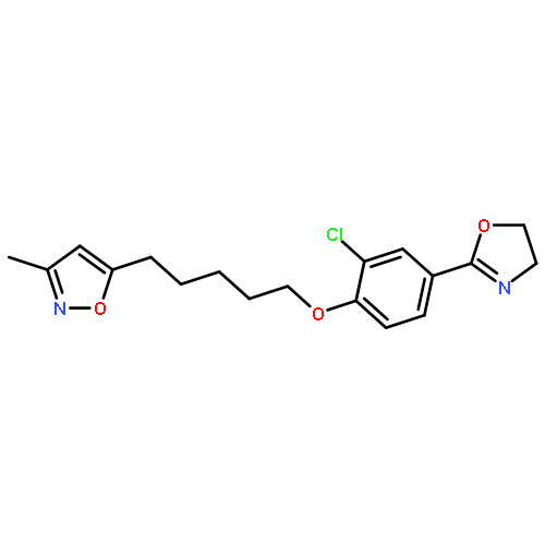 5-{5-[2-chloro-4-(4,5-dihydro-1,3-oxazol-2-yl)phenoxy]pentyl}-3-methyl-1,2-oxazole