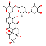 Benz[a]anthracene-1,7,12(2H)-trione,9-[2,6-dideoxy-3-O-[(2S,5S,6S)-5-[(2,6-dideoxy-b-D-arabino-hexopyranosyl)oxy]tetrahydro-6-methyl-2H-pyran-2-yl]-b-D-arabino-hexopyranosyl]-3,4,4a,12b-tetrahydro-3,4a,8,12b-tetrahydroxy-3-methyl-,(3R,4aR,12bS)-