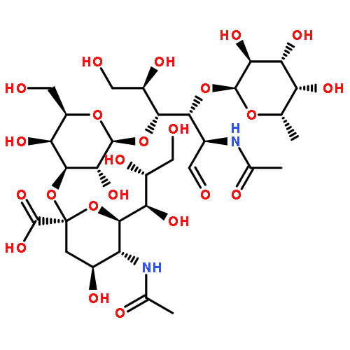 D-Glucose, O-(N-acetyl-a-neuraminosyl)-(2®3)-O-b-D-galactopyranosyl-(1®4)-O-[6-deoxy-a-L-galactopyranosyl-(1®3)]-2-(acetylamino)-2-deoxy-