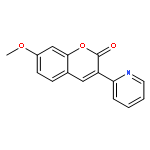 2H-1-Benzopyran-2-one, 7-methoxy-3-(2-pyridinyl)-