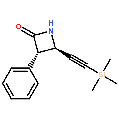 2-Azetidinone, 3-phenyl-4-[(trimethylsilyl)ethynyl]-, trans-