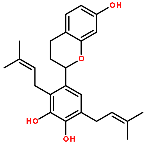 4-[(2S)-7-hydroxy-3,4-dihydro-2H-chromen-2-yl]-3,6-bis(3-methylbut-2-en-1-yl)benzene-1,2-diol