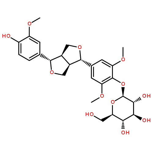 4-[(1S,3aR,4S,6aR)-4-(4-hydroxy-3-methoxyphenyl)tetrahydro-1H,3H-furo[3,4-c]furan-1-yl]-2,6-dimethoxyphenyl beta-D-glucopyranoside