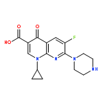 1-cyclopropyl-6-fluoro-4-oxo-7-piperazin-1-yl-1,4-dihydro-1,8-naphthyridine-3-carboxylic acid