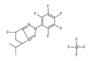 (5R,7R)-7-FLUORO-2-(2,3,4,5,6-PENTAFLUOROPHENYL)-5-PROPAN-2-YL-6,7-DIHYDRO-5H-PYRROLO[2,1-C][1,2,4]TRIAZOL-4-IUM;TETRAFLUOROBORATE