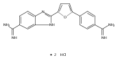 1H-Benzimidazole-6-carboximidamide, 2-[5-[4-(aminoiminomethyl)phenyl]-2-furanyl]-, hydrochloride (1:2)